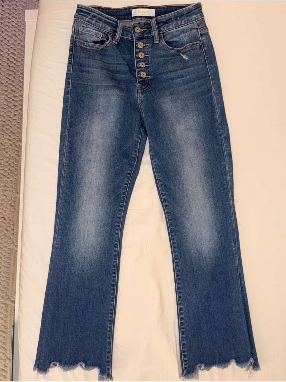 VERVET Blue High-Rise denim mom Jeans 27